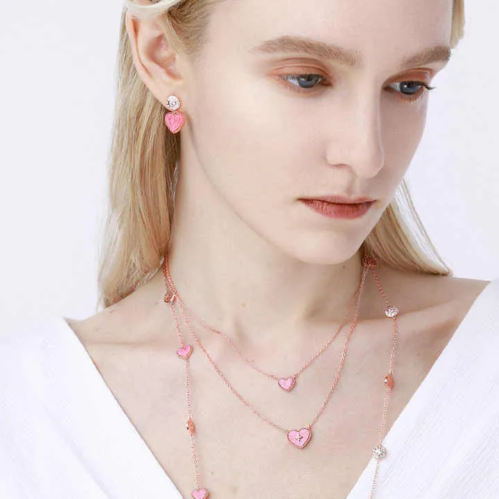 مجموعة مجوهرات عصرية للبيع بالجملة من الكوارتز الورديWholesale Fashion Rose Quartz Jewelry Set