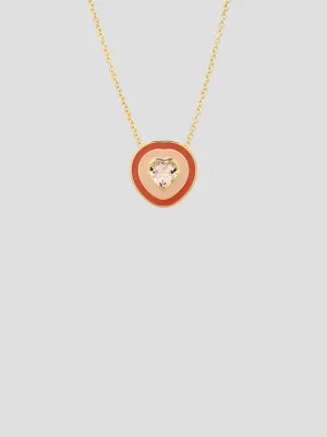 18K YG Dandridge Morganite Enamel Necklace