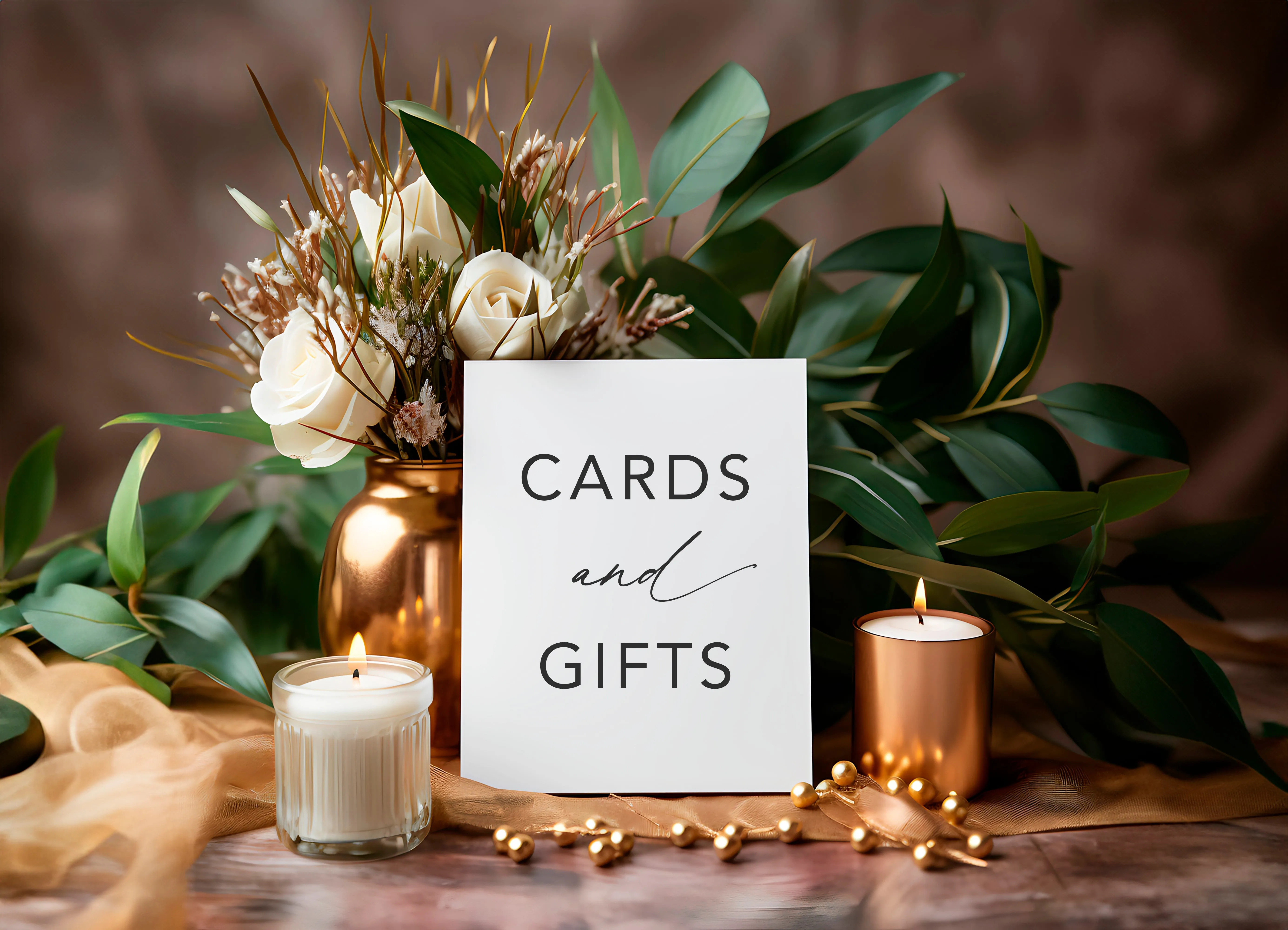 Acrylic Cards and Gifts Wedding Sign