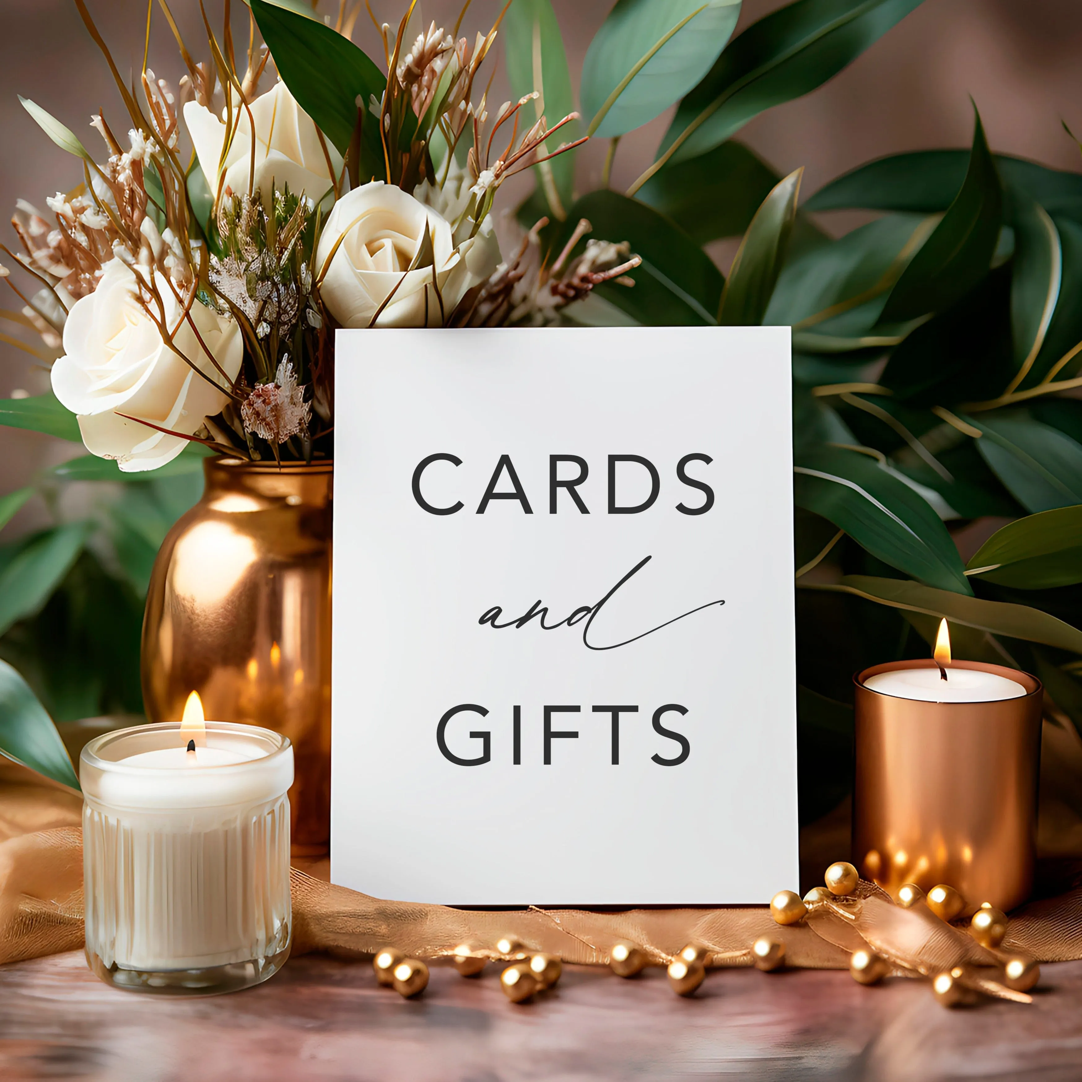 Acrylic Cards and Gifts Wedding Sign