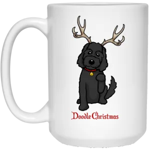 Black Doodle 15 oz. White Mug