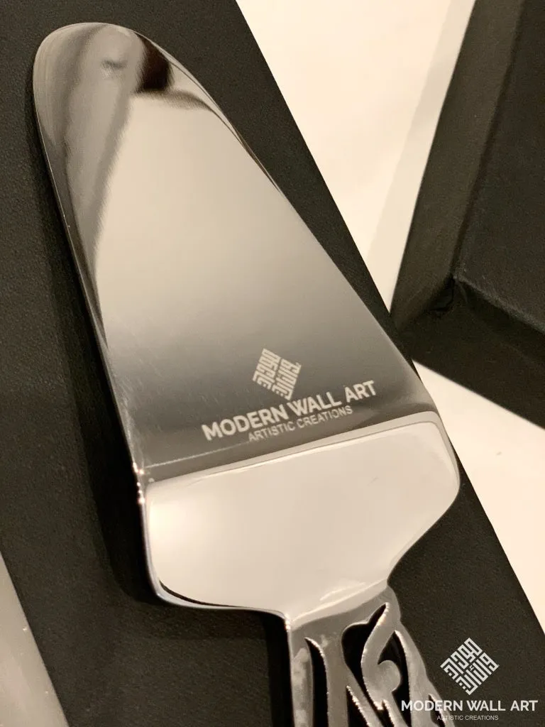 Calligraphy Metal Serving set