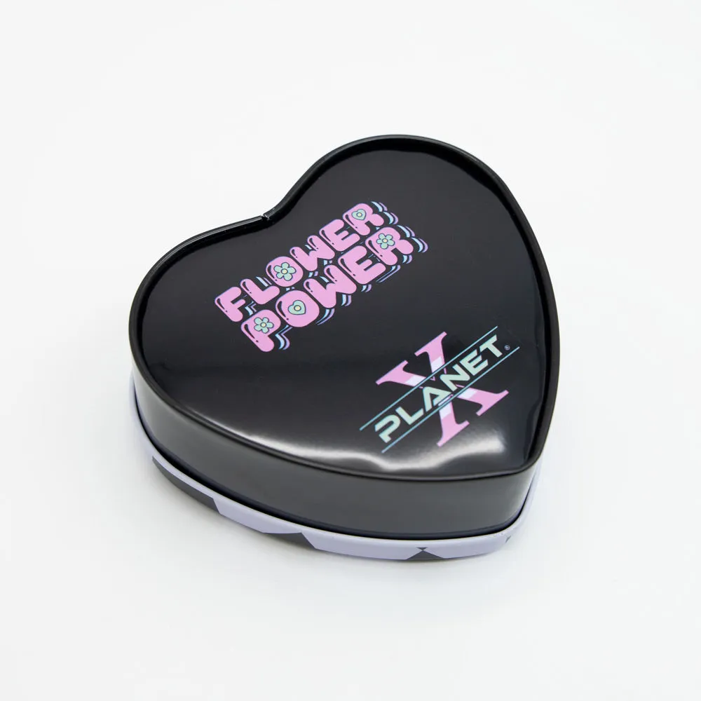 Checkers Heart-Shaped Metal Tin