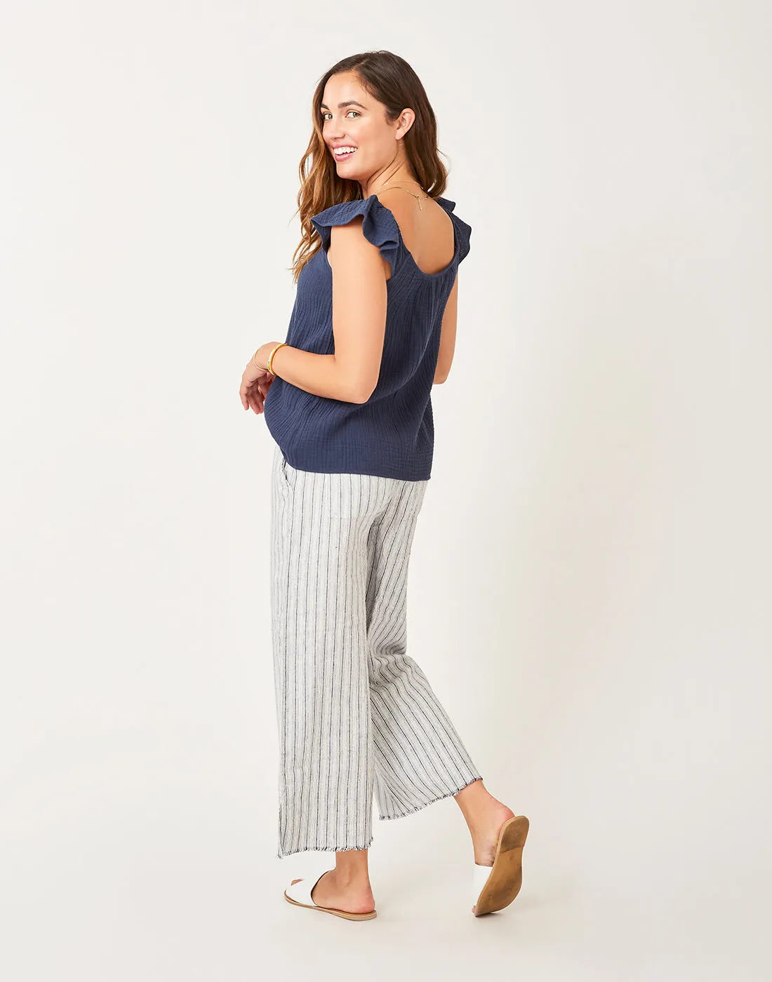 Corrine Top: Navy