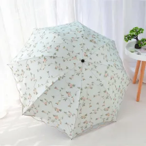 Double Lace Embroidered Sunshade Umbrella