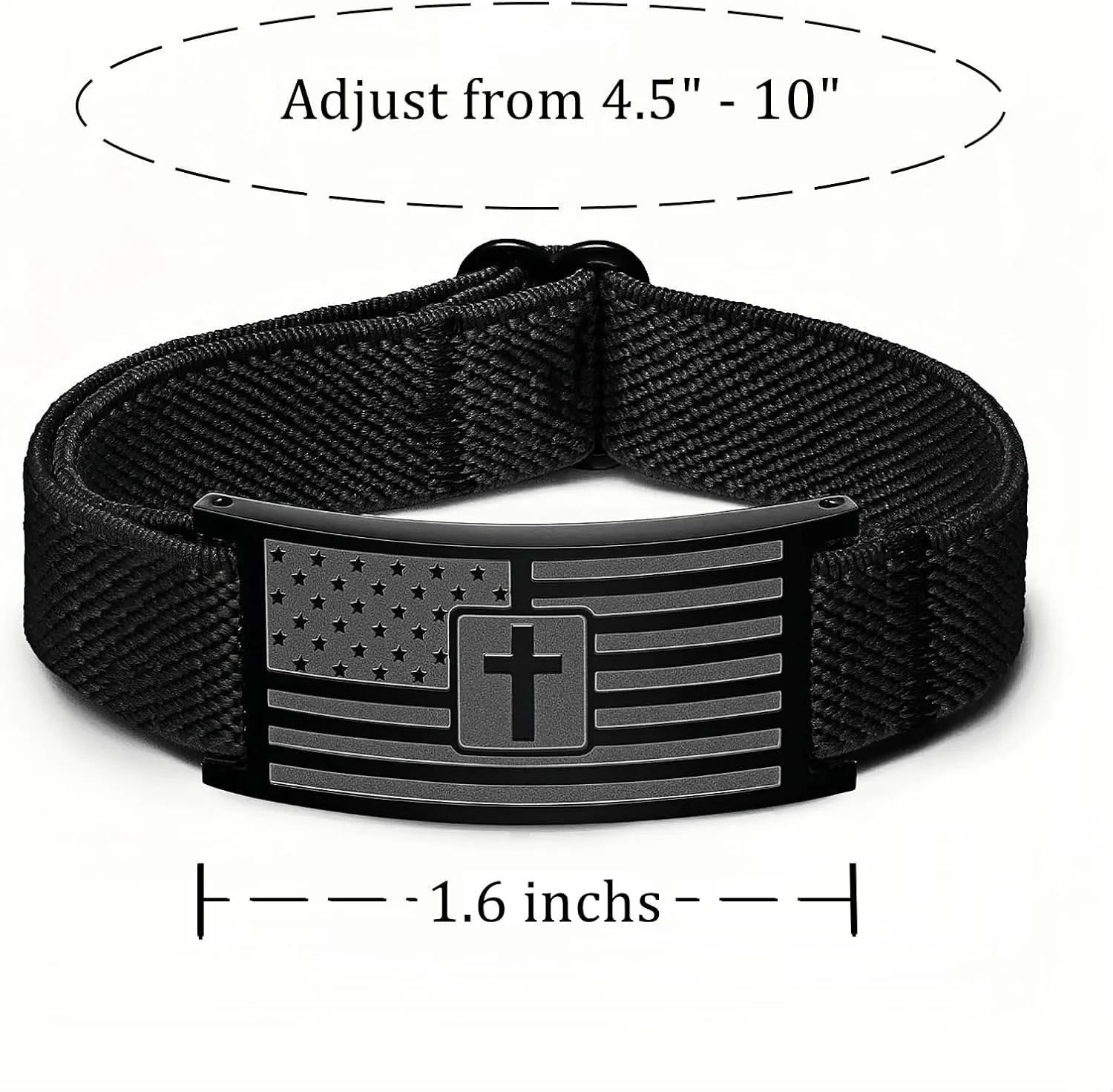 Easter Graduation Gifts, American Flag Cross Bracelet Bible Verse Baptism Gifts for Men