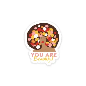 Flower Afro Sticker