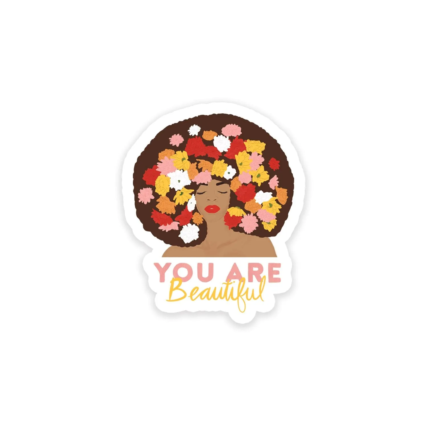 Flower Afro Sticker