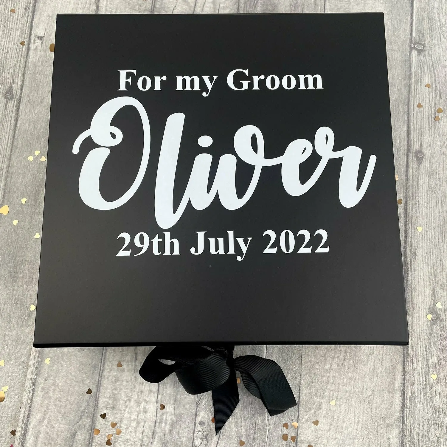 For My Groom Personalised Wedding Day Gift Box, Husband to Be Keepsake Gift