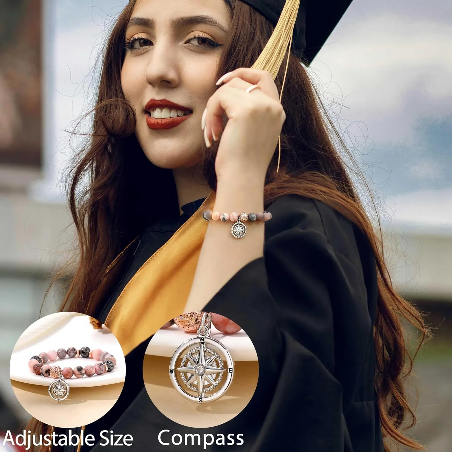 Graduation Gifts for Her Girls 5th 6th 8th Middle School Class of 2024 Graduation Bracelet High School Graduation Gifts for Her Daughter Granddaughter Niece Sister