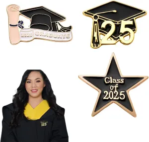 Graduation Pins Class of 2025 Gifts for Women Men Graduation Cap Brooch Pins Diploma Enamel Lapel Pin Grad Gifts for Classmates