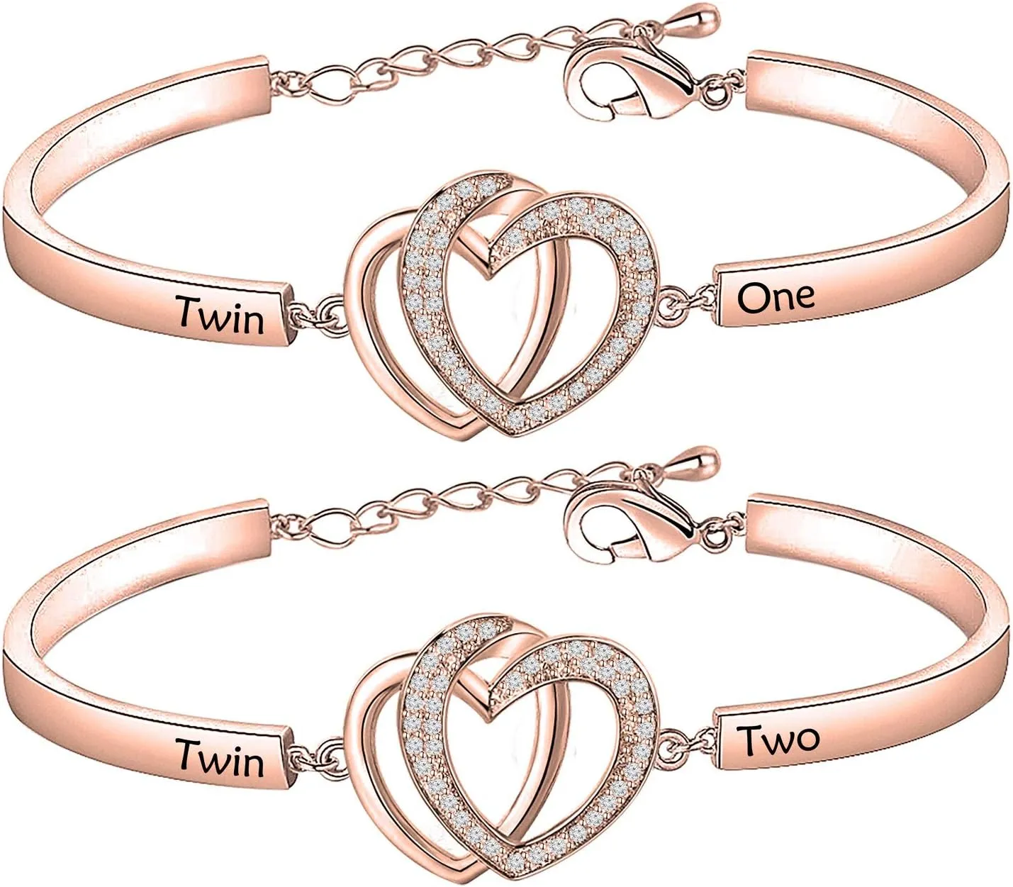 Gzrlyf Twin Bracelets Set - Sisters Jewelry Twins Gifts