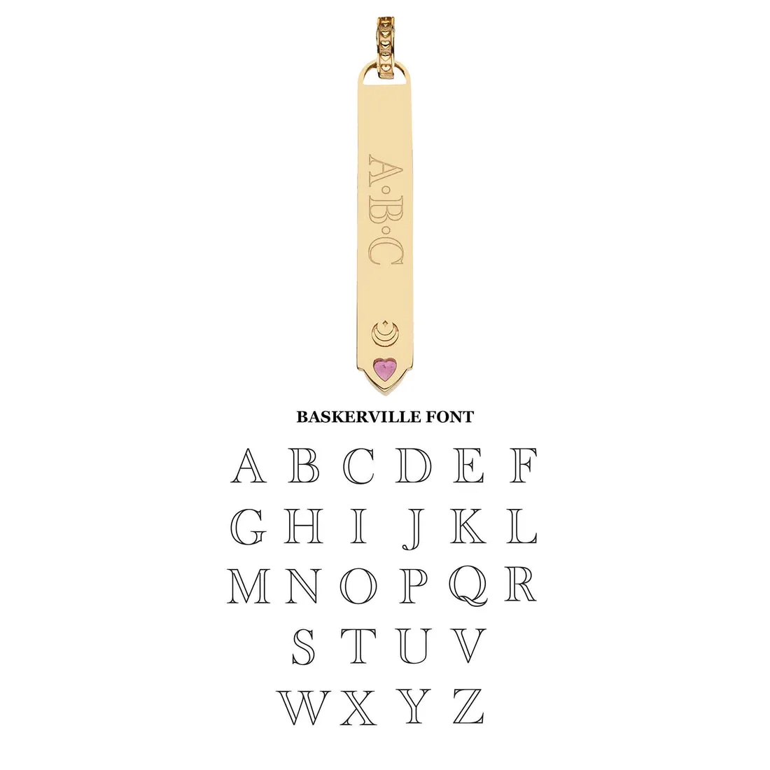High Bar Engravable Love Pendant
