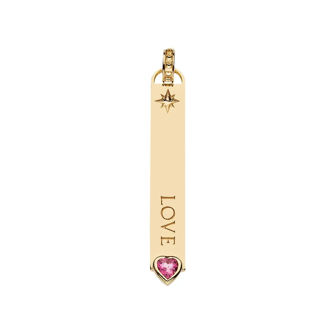 High Bar Engravable Love Pendant