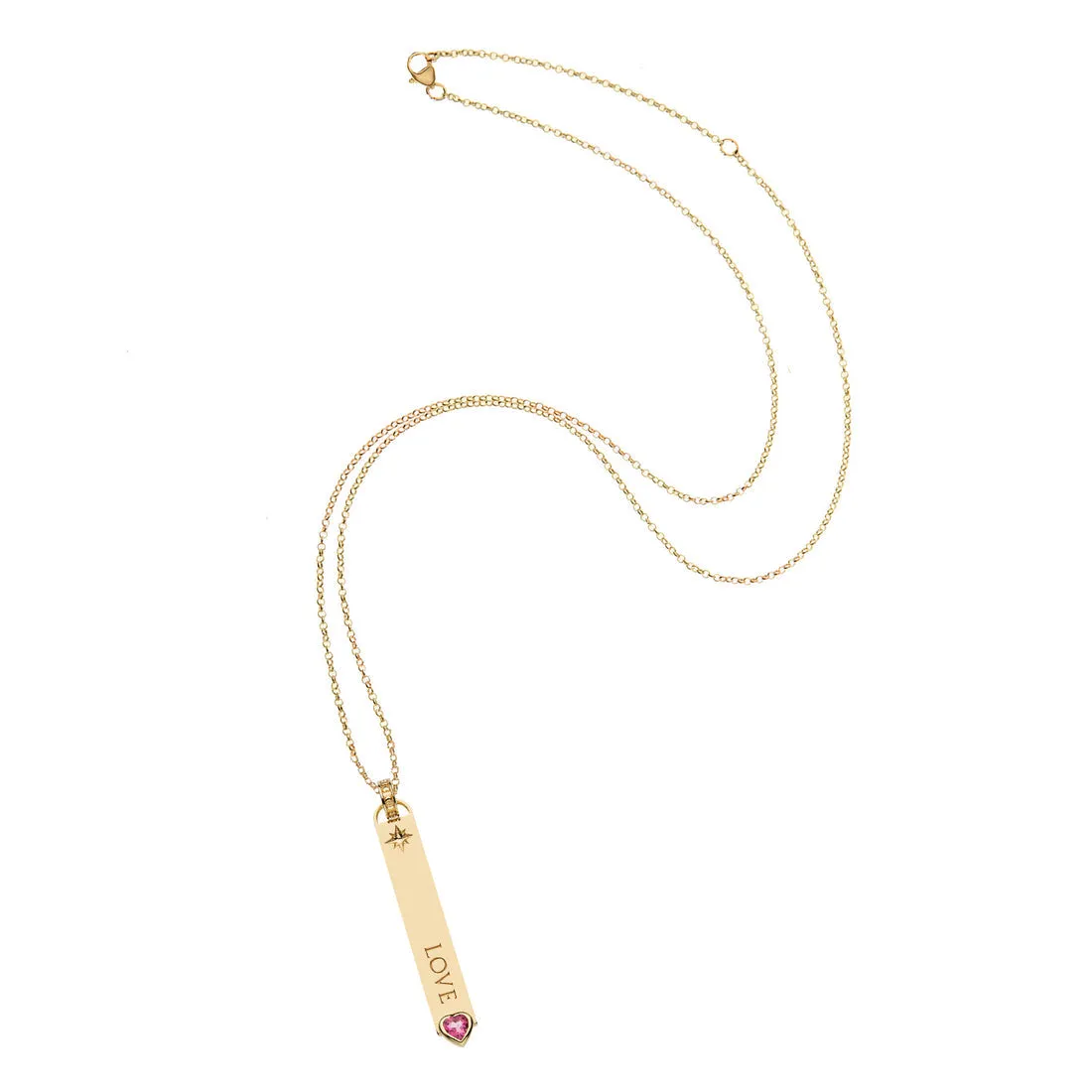 High Bar Engravable Love Pendant