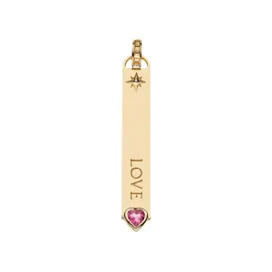 High Bar Engravable Love Pendant