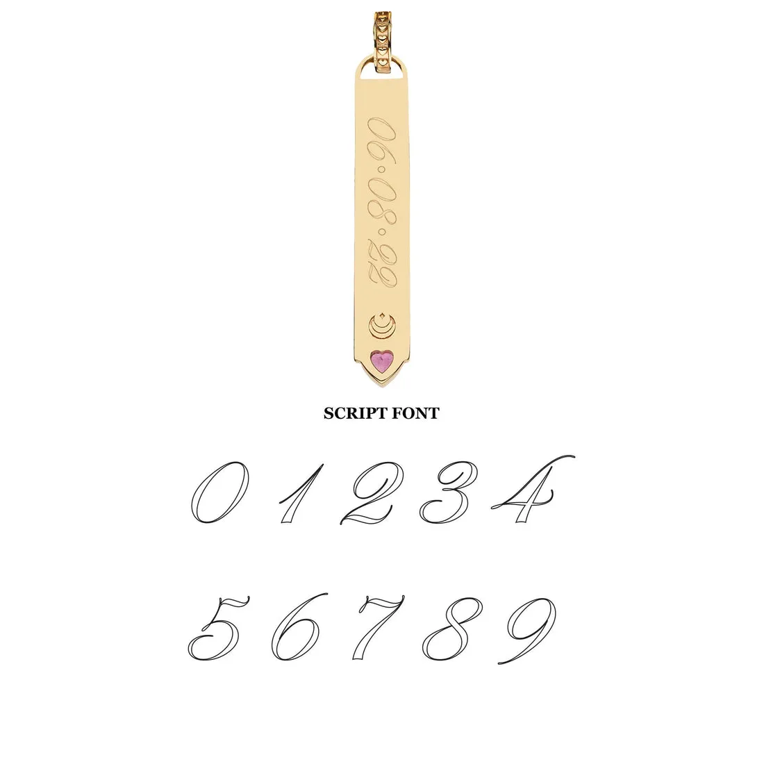 High Bar Engravable Love Pendant