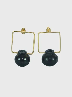 Kalash Earrings Black