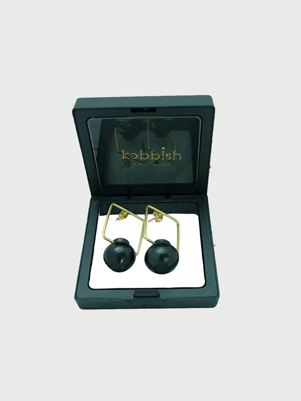Kalash Earrings Black