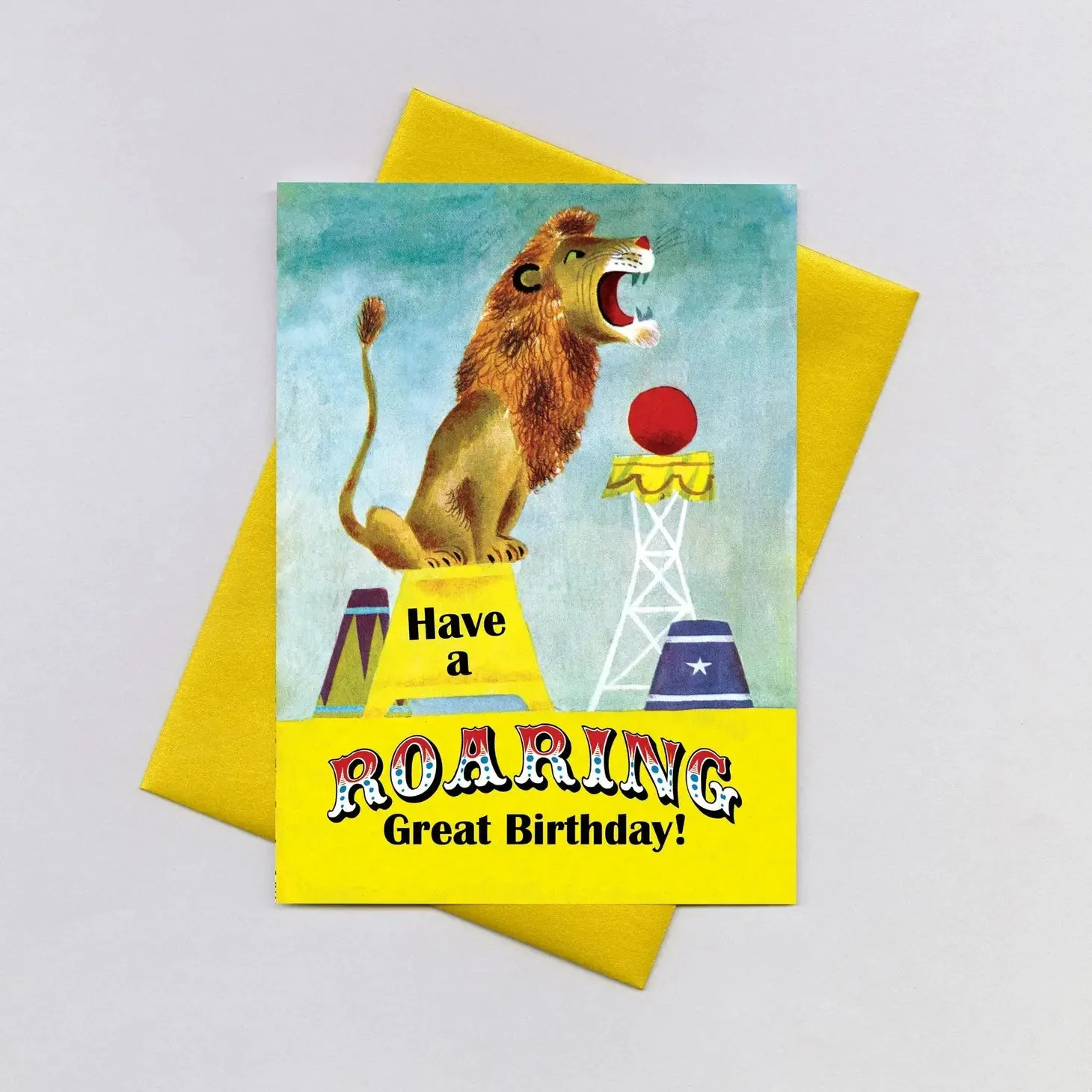 Lion Roaring - Birthday Card