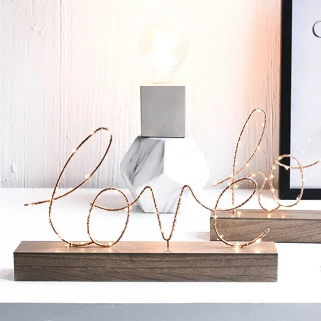 LOVE Letters LED Lamp Light