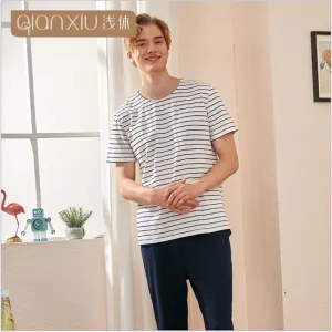 Men Casual Striped Pajama Sets