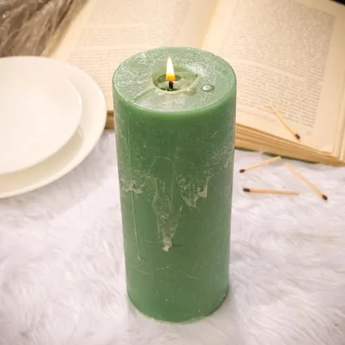 NIKSA HOMES Revive Mint Scented Candle | ‎Paraffin Wax | Scented Fresh, Cool, Aromatic, Strong | for Home Decoration, Occasion | Gift |Green | 700 GMS