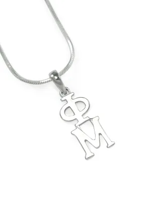Phi Mu Sterling Silver Lavaliere Pendant