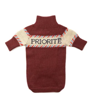 Priorite Dog Sweater in Plum