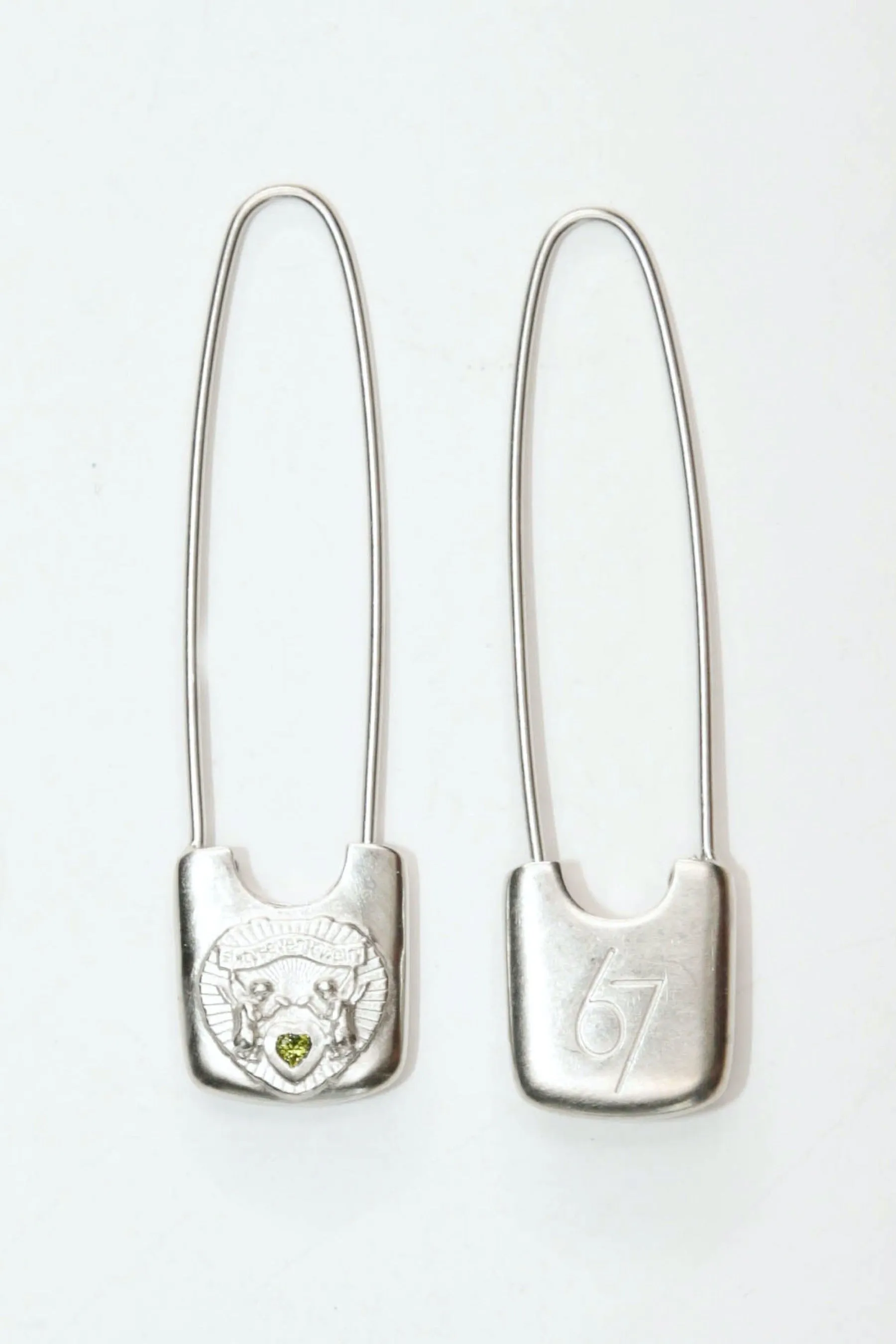 Silver Safety Pin Earrings