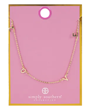 Simply Southern Dainty Necklace - Letters Love