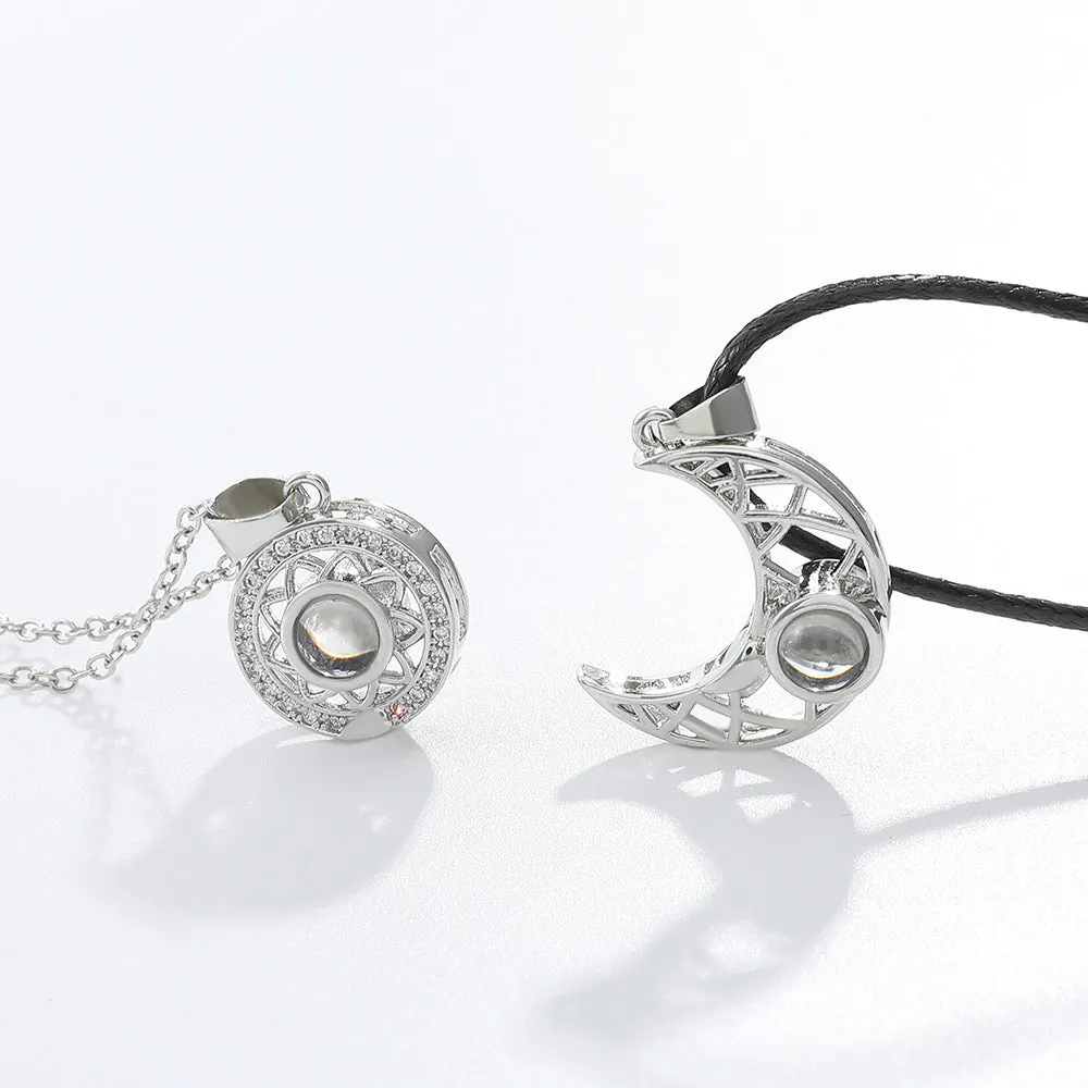 Sun and Moon Matching Necklaces