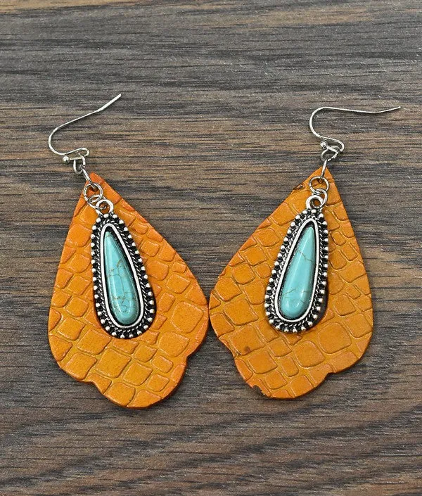 The Mainly Mustard Turquoise Earrings