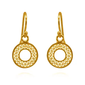 VALERIA GOLD EXTRA SMALL EARRINGS FILIGREE