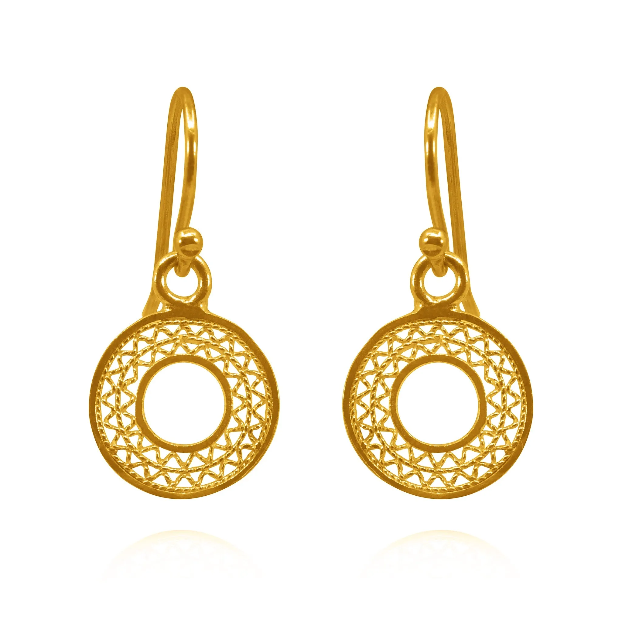 VALERIA GOLD EXTRA SMALL EARRINGS FILIGREE
