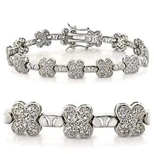 WildKlass Easter Bracelet Rhodium Women AAA Grade CZ Clear