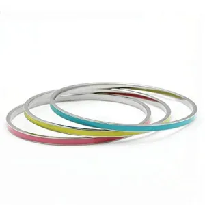 WildKlass Stainless Multi Color Steel Bangle High Polished (no Plating) Women