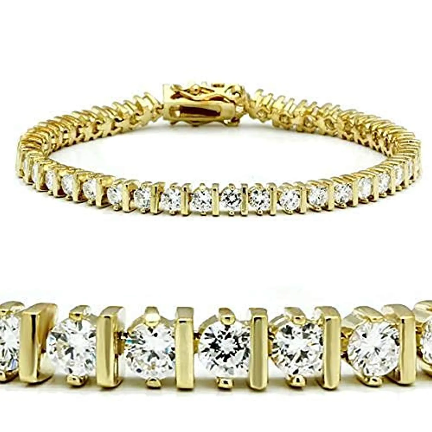WildKlass Stainless Steel Western Bracelet Gold Women AAA Grade CZ Clear